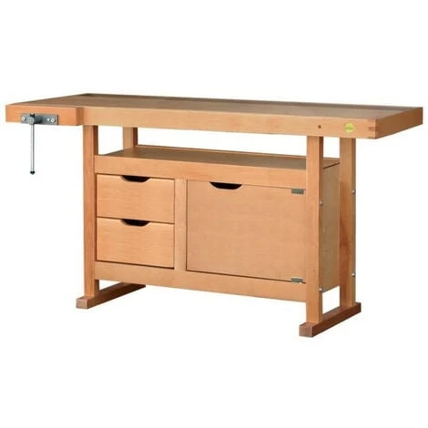 Outifrance - Etabli De Menuisier 1,50x0,50m Caisson 2 Tiroirs + 1 Porte + Presse 3 Outifrance - Etabli De Menuisier 1,50x0,50m Caisson 2 Tiroirs + 1 Porte + Presse