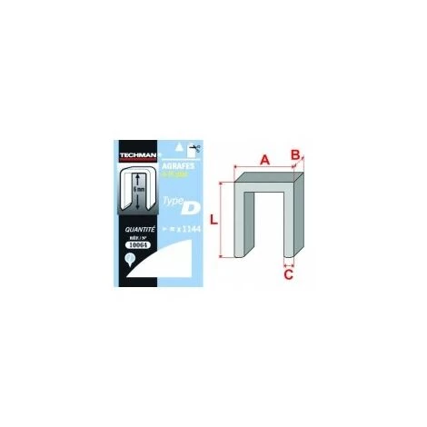 OUTIFRANCE Agrafes Fil Plat Type D 6Mm 3 OUTIFRANCE Agrafes Fil Plat Type D 6Mm