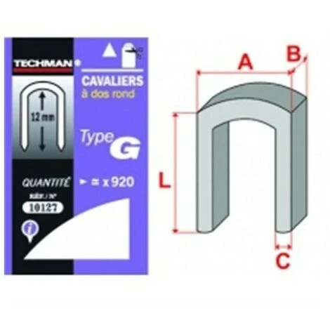 OUTIFRANCE Agrafe Cavalier Type G T25 14Mm 3 OUTIFRANCE Agrafe Cavalier Type G T25 14Mm