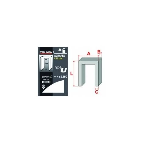 OUTIFRANCE Agrafes Fil Plat Type U 6Mm 3 OUTIFRANCE Agrafes Fil Plat Type U 6Mm