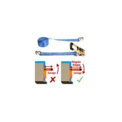 OUTIFRANCE Sangles D'arrimage A Cliquet Inversee Désignation 1 Sangle à Crochets Bord De Rive Avec Fonction De Serrage Inversélong. X Larg.