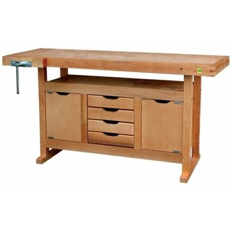 Outifrance Etabli Bois 1,20 M à Caisson 3 Outifrance Etabli Bois 1,20 M à Caisson