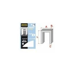 TECHMAN Agrafes Fil Plat Type D 14mm10144 V