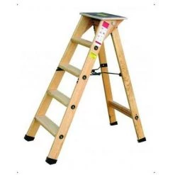 Outifrance - Escabeau Bois Professionnel 2 Marches Avec Tablette 64cm - 8831230