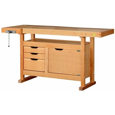 Outifrance Etabli Bois 3 Tiroirs 1 Porte - H 0,82 X L 0,50 X L 1,50 M 3 Outifrance Etabli Bois 3 Tiroirs 1 Porte - H 0,82 X L 0,50 X L 1,50 M