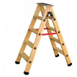 Outifrance – Escabeau Bois 2 Plans (platrier) 8 Marches + Tablette Et Sangles H:193cm